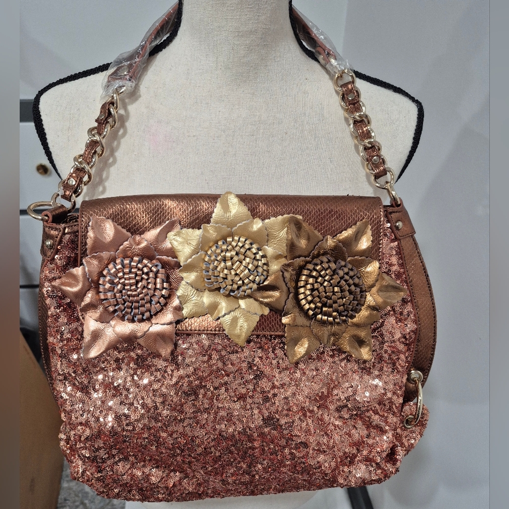 NWT Original By Sharif Vintage Copper Sequin Purse